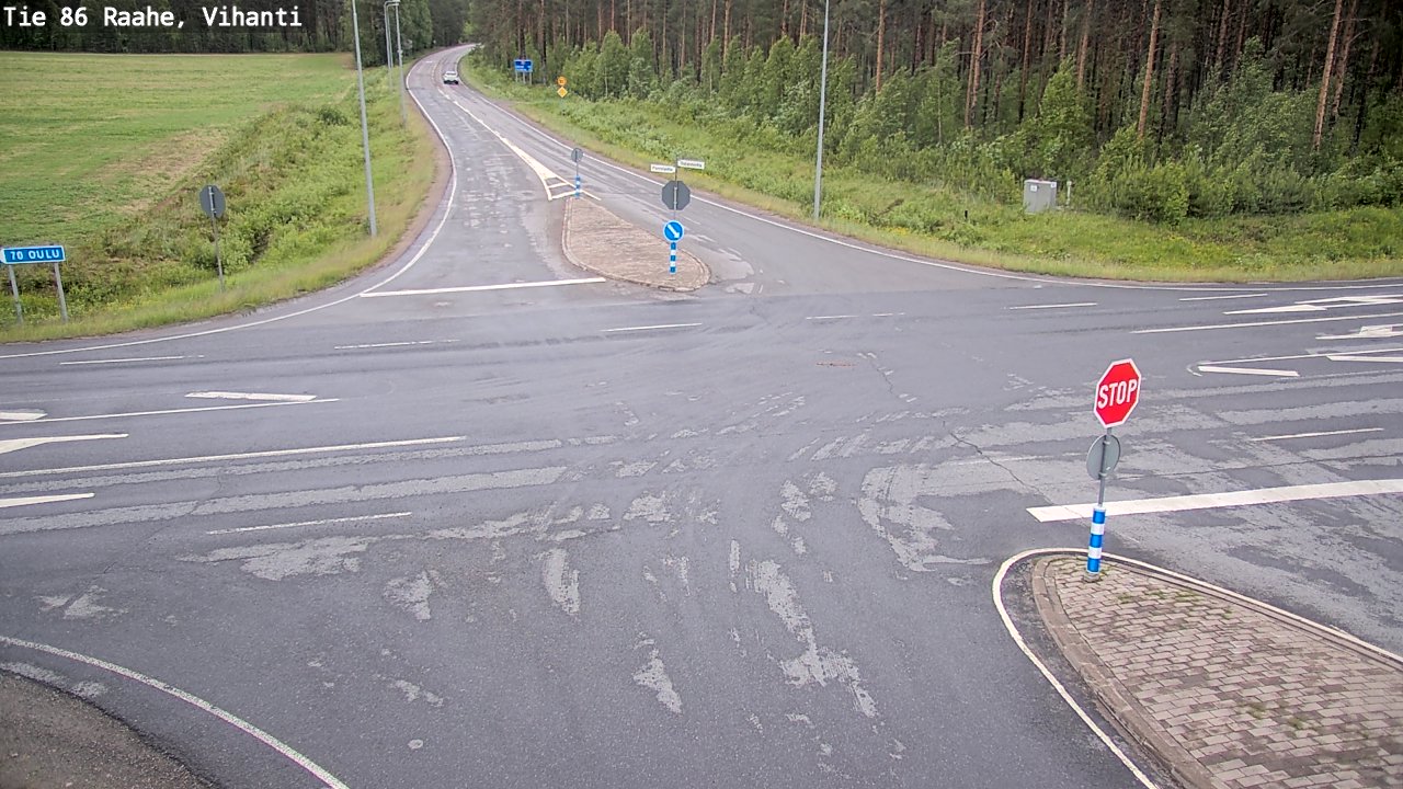 Weather Camera Image Väg 86 Raahe, Vihanti, Raahe, Pohjois-Pohjanmaa
