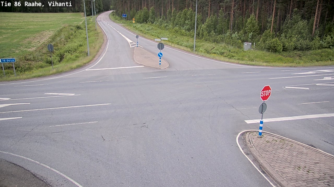 Weather Camera Image Väg 86 Raahe, Vihanti, Raahe, Pohjois-Pohjanmaa