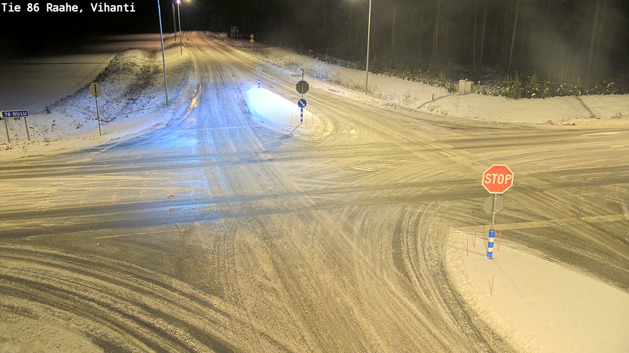 Weather Camera Image Väg 86 Raahe, Vihanti, Raahe, Pohjois-Pohjanmaa