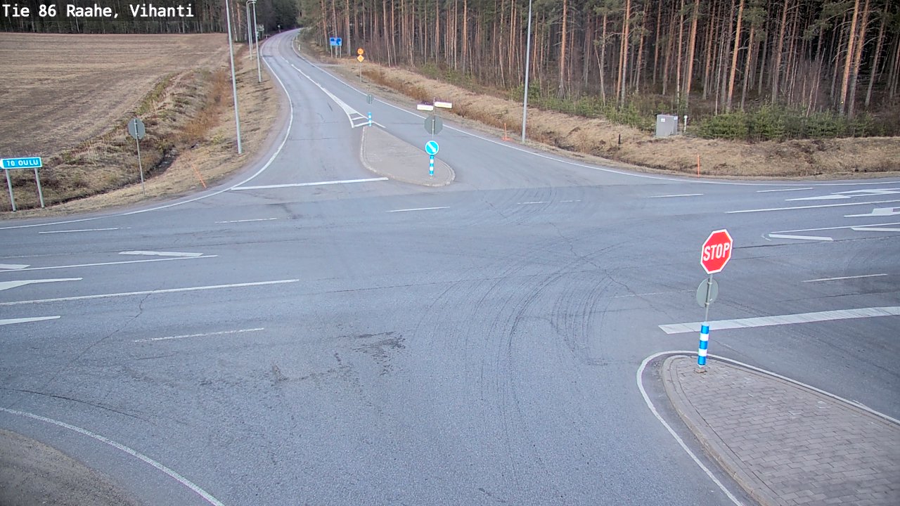 Weather Camera Image Väg 86 Raahe, Vihanti, Raahe, Pohjois-Pohjanmaa