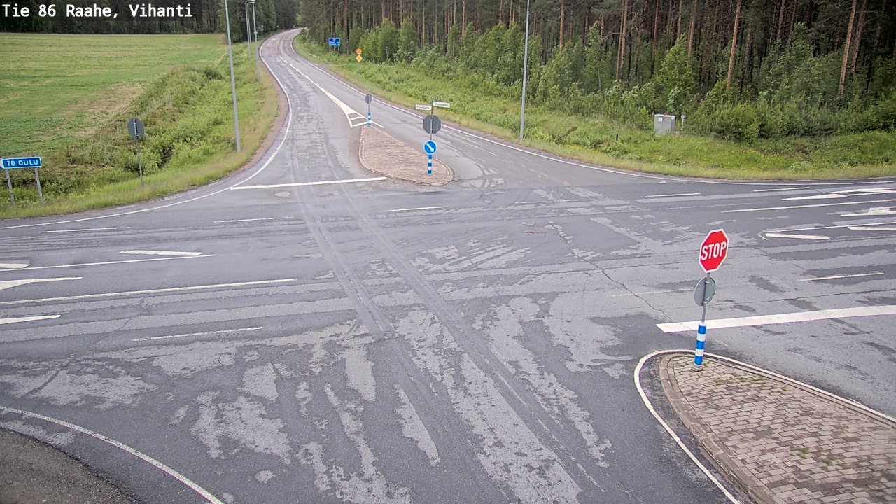 Weather Camera Image Väg 86 Raahe, Vihanti, Raahe, Pohjois-Pohjanmaa