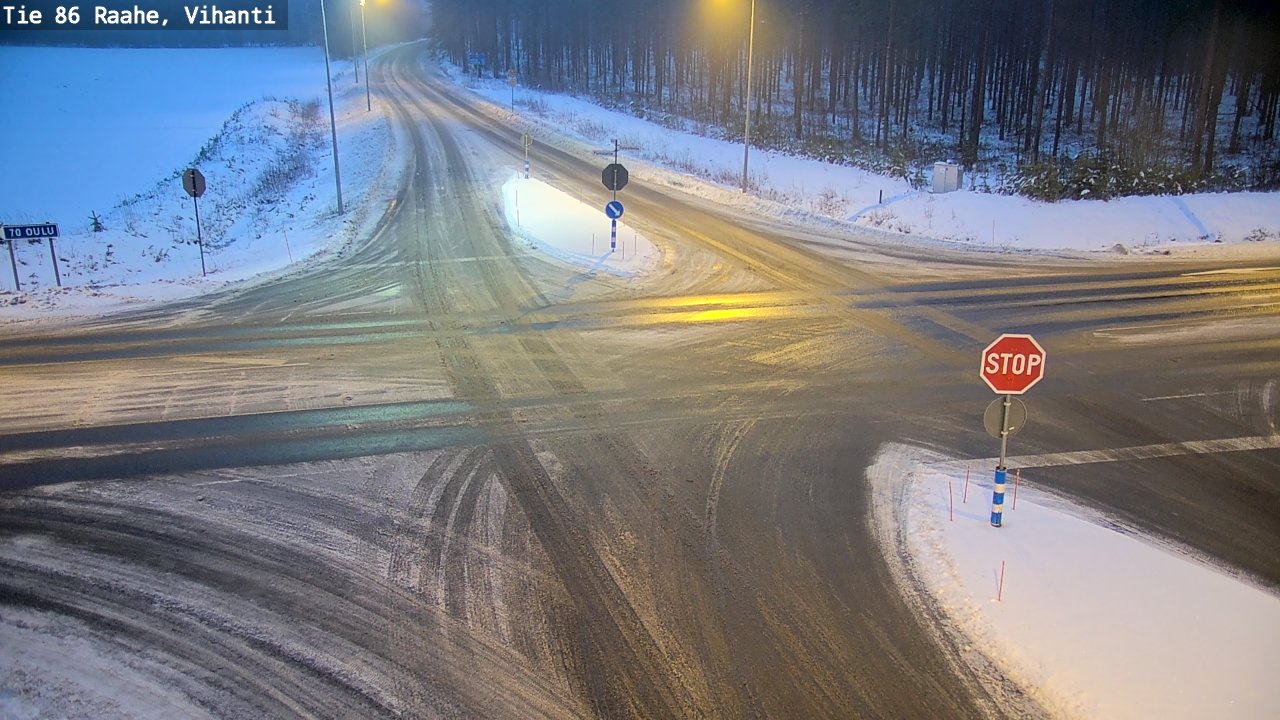 Weather Camera Image Väg 86 Raahe, Vihanti, Raahe, Pohjois-Pohjanmaa
