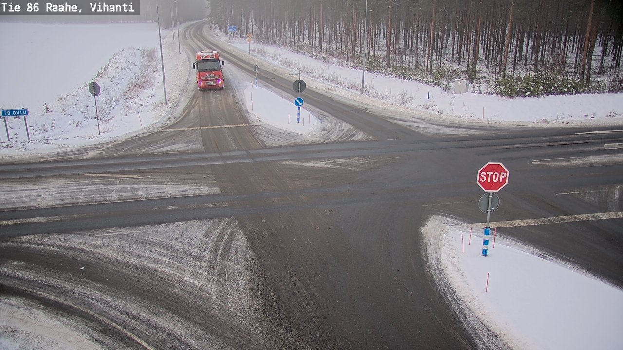 Weather Camera Image Väg 86 Raahe, Vihanti, Raahe, Pohjois-Pohjanmaa
