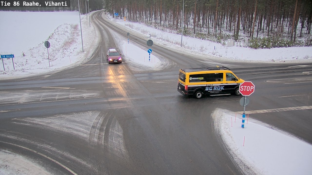 Weather Camera Image Väg 86 Raahe, Vihanti, Raahe, Pohjois-Pohjanmaa