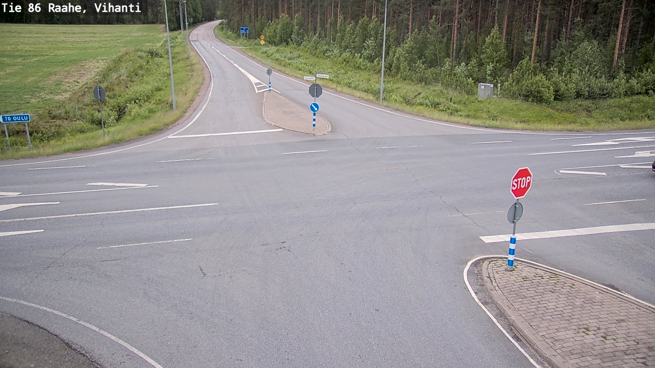 Weather Camera Image Väg 86 Raahe, Vihanti, Raahe, Pohjois-Pohjanmaa
