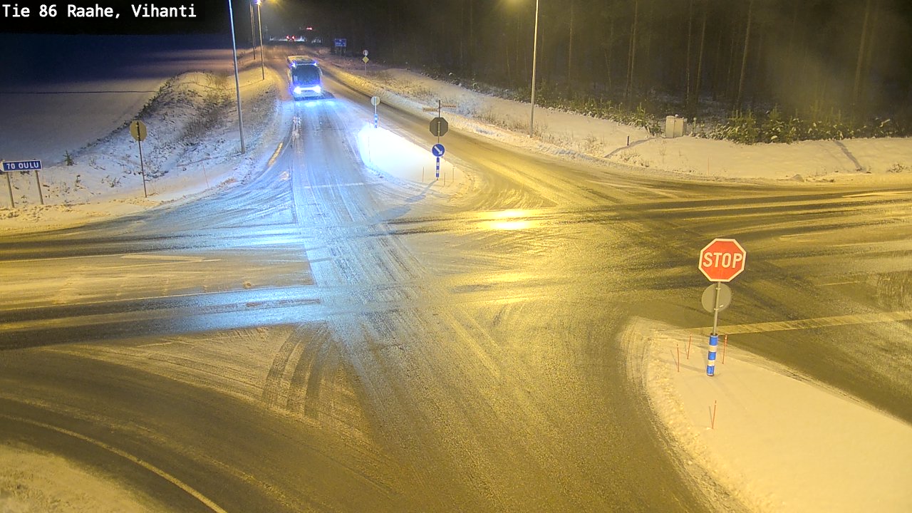 Weather Camera Image Väg 86 Raahe, Vihanti, Raahe, Pohjois-Pohjanmaa