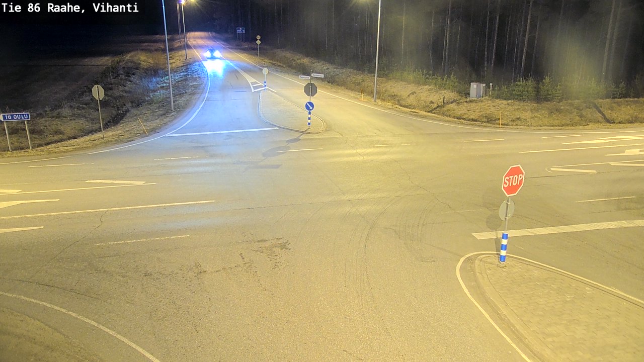 Weather Camera Image Väg 86 Raahe, Vihanti, Raahe, Pohjois-Pohjanmaa