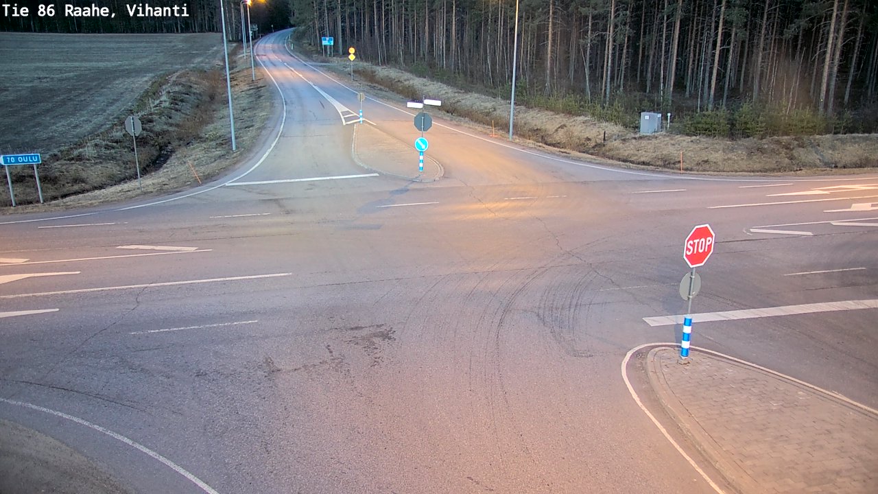 Weather Camera Image Väg 86 Raahe, Vihanti, Raahe, Pohjois-Pohjanmaa
