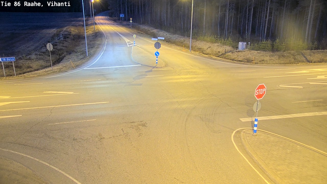 Weather Camera Image Väg 86 Raahe, Vihanti, Raahe, Pohjois-Pohjanmaa
