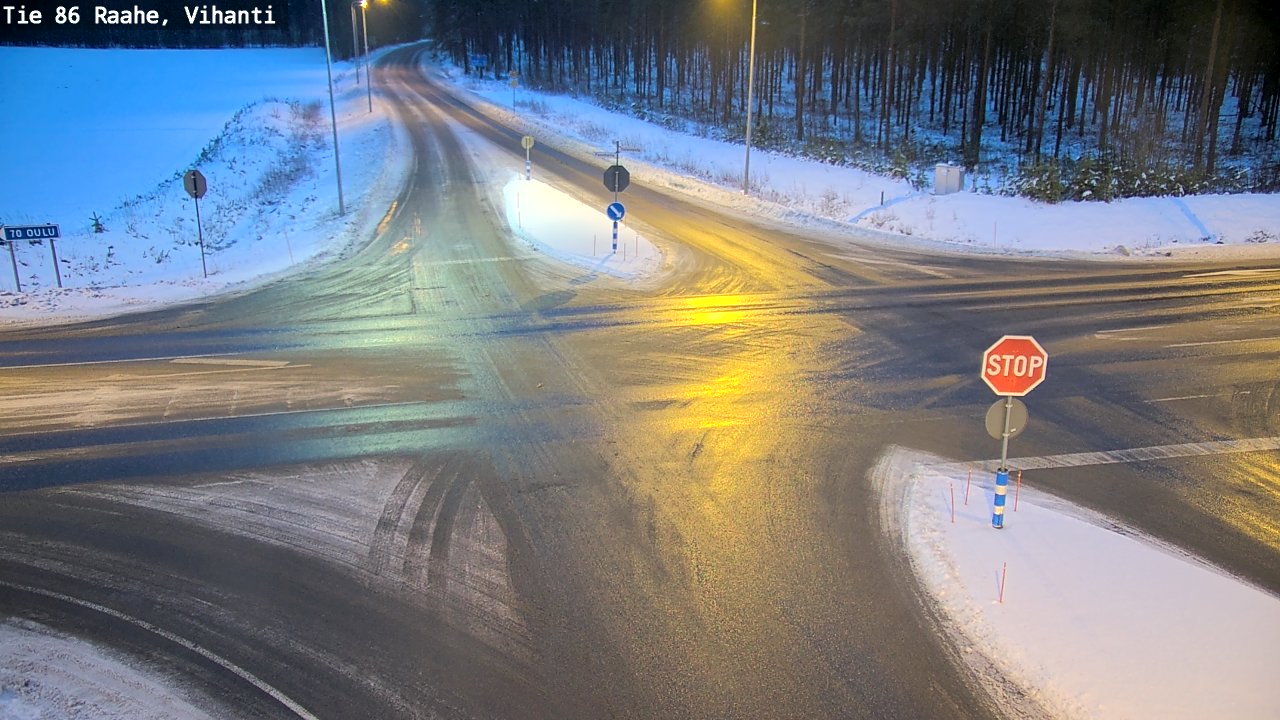 Weather Camera Image Väg 86 Raahe, Vihanti, Raahe, Pohjois-Pohjanmaa
