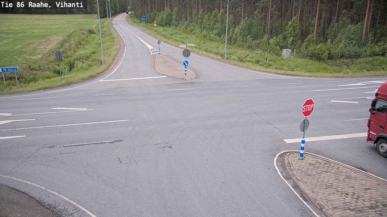 Weather Camera Image Väg 86 Raahe, Vihanti, Raahe, Pohjois-Pohjanmaa