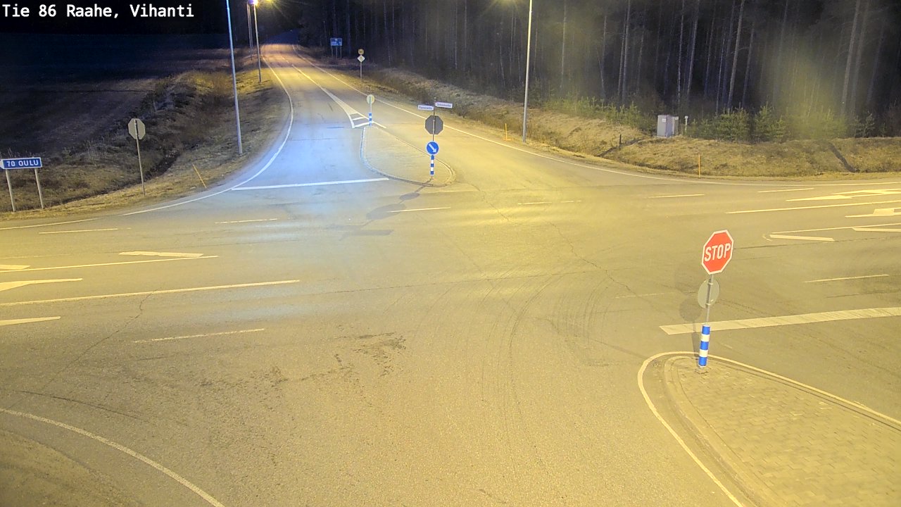 Weather Camera Image Väg 86 Raahe, Vihanti, Raahe, Pohjois-Pohjanmaa