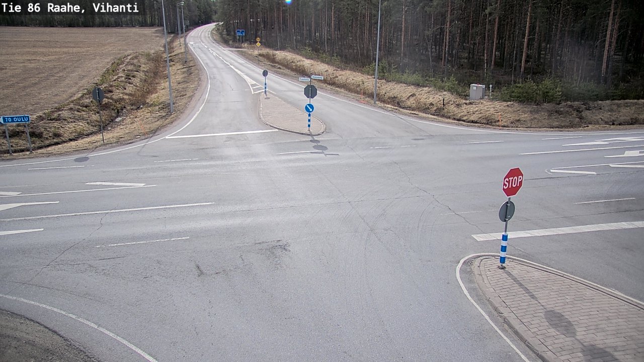 Weather Camera Image Väg 86 Raahe, Vihanti, Raahe, Pohjois-Pohjanmaa