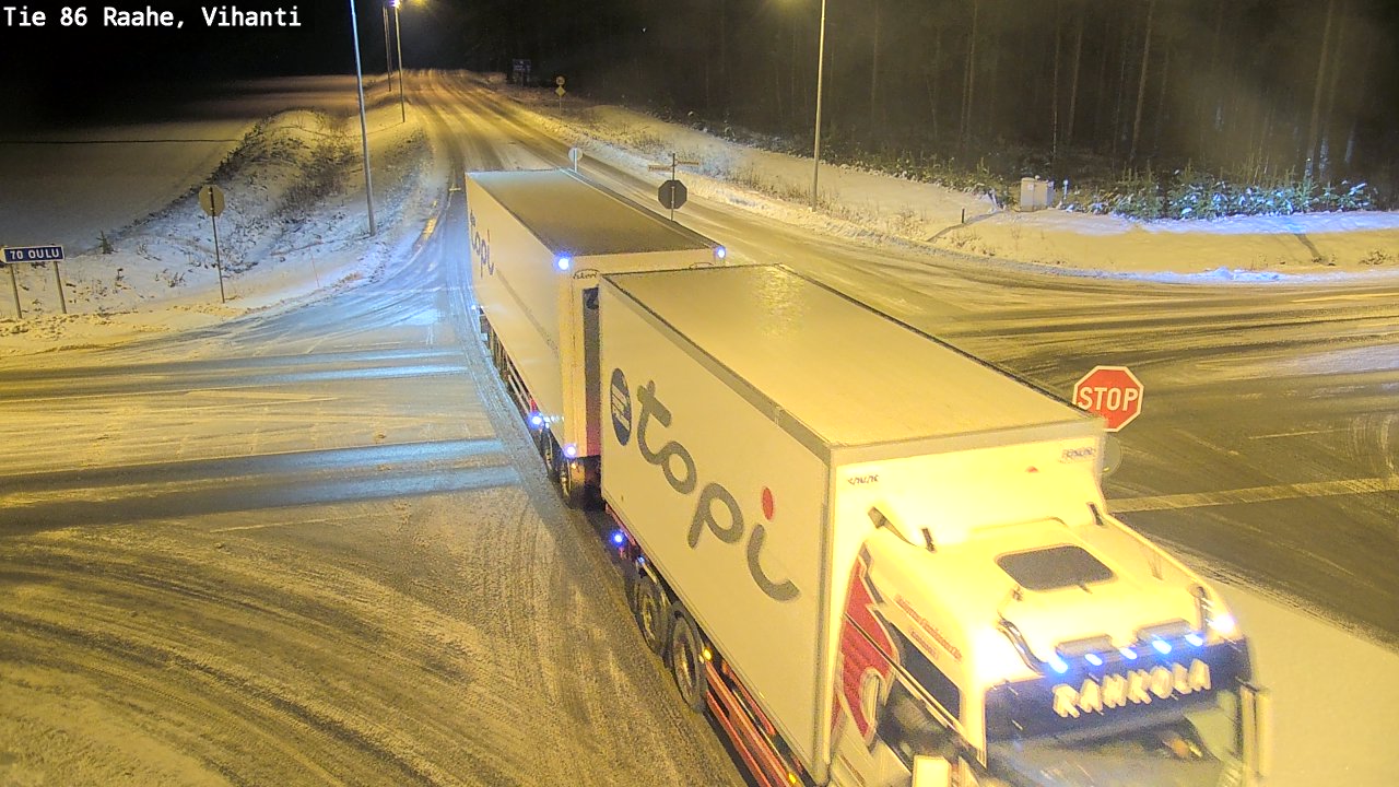 Weather Camera Image Väg 86 Raahe, Vihanti, Raahe, Pohjois-Pohjanmaa