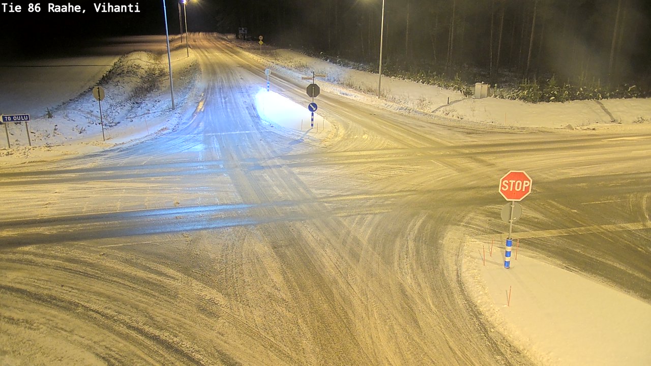 Weather Camera Image Väg 86 Raahe, Vihanti, Raahe, Pohjois-Pohjanmaa