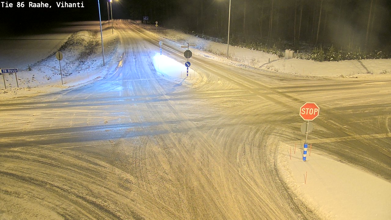 Weather Camera Image Väg 86 Raahe, Vihanti, Raahe, Pohjois-Pohjanmaa