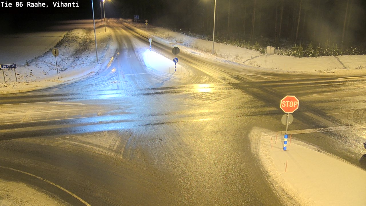 Weather Camera Image Väg 86 Raahe, Vihanti, Raahe, Pohjois-Pohjanmaa