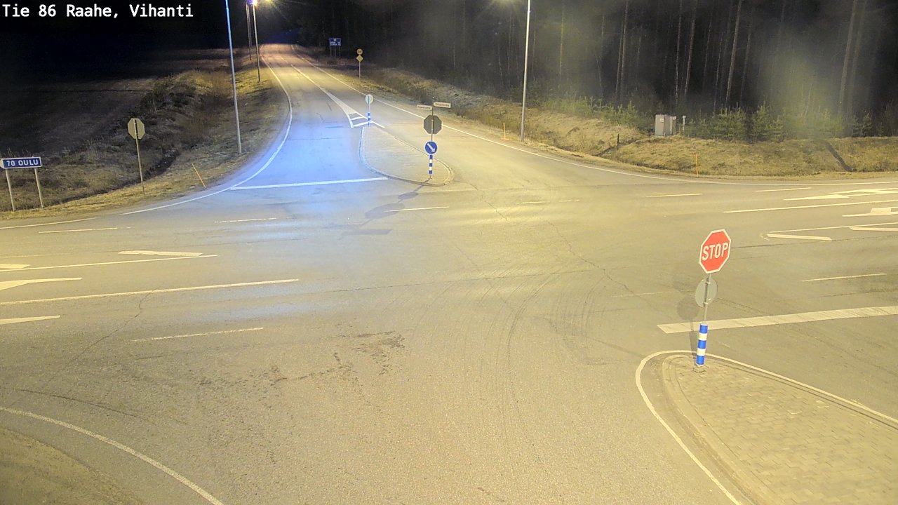 Weather Camera Image Väg 86 Raahe, Vihanti, Raahe, Pohjois-Pohjanmaa