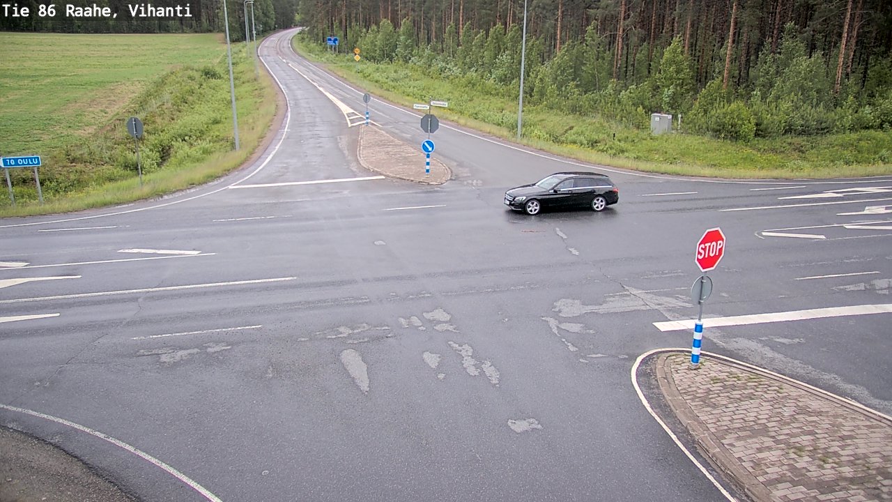 Weather Camera Image Väg 86 Raahe, Vihanti, Raahe, Pohjois-Pohjanmaa