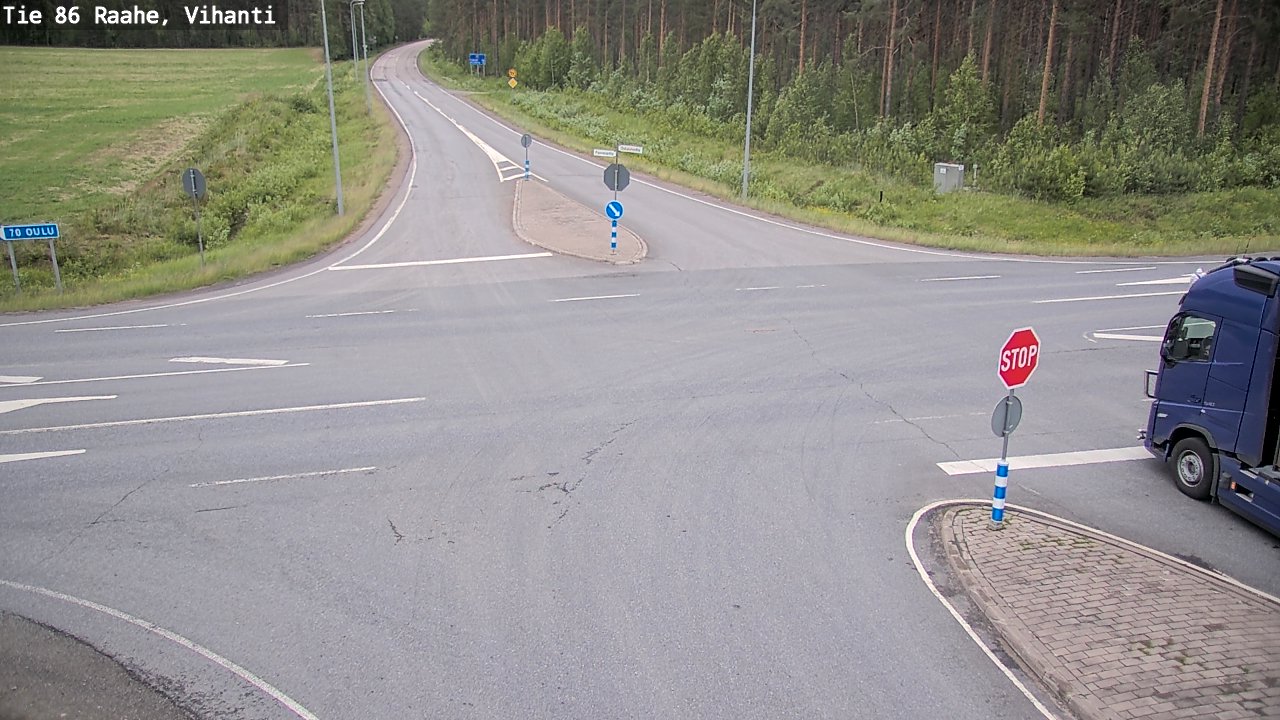Weather Camera Image Väg 86 Raahe, Vihanti, Raahe, Pohjois-Pohjanmaa