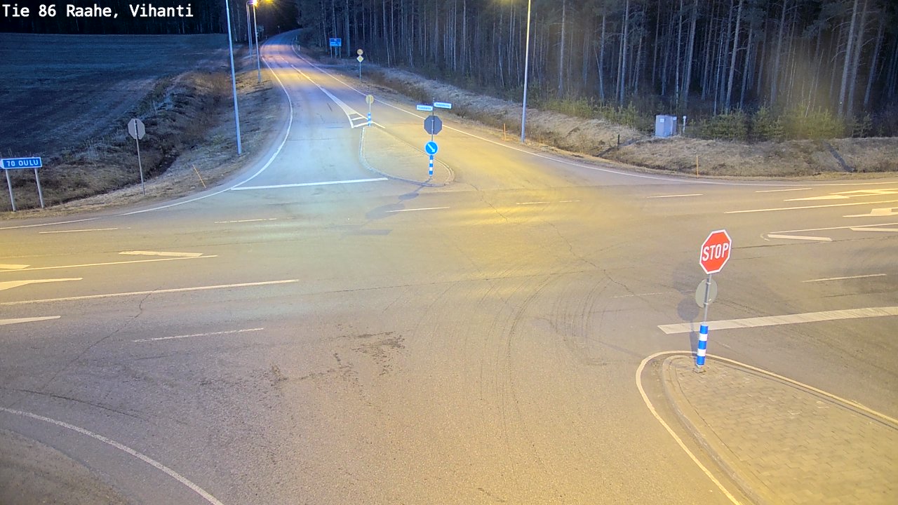 Weather Camera Image Väg 86 Raahe, Vihanti, Raahe, Pohjois-Pohjanmaa