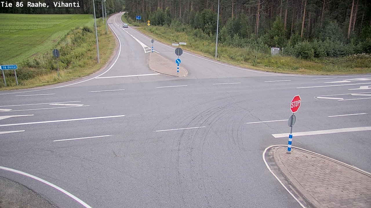 Weather Camera Image Road 86 Raahe, Vihanti, Raahe, Pohjois-Pohjanmaa