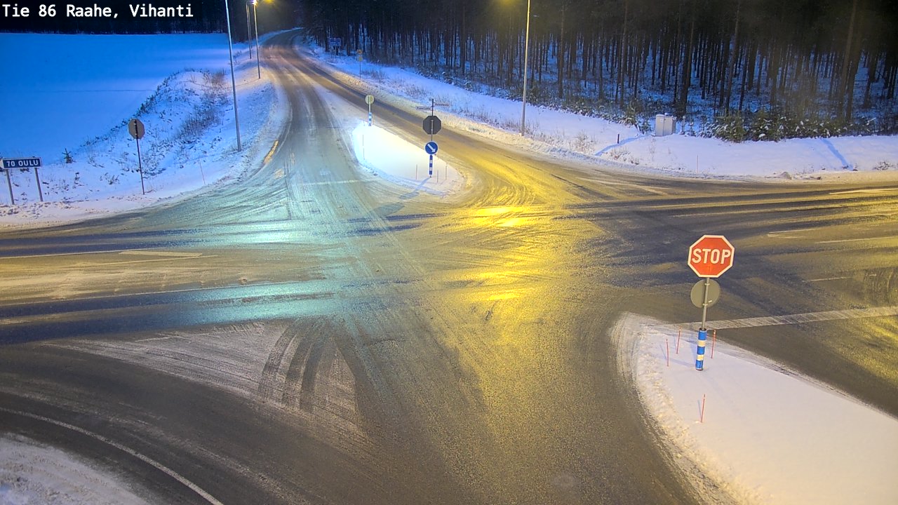 Weather Camera Image Väg 86 Raahe, Vihanti, Raahe, Pohjois-Pohjanmaa