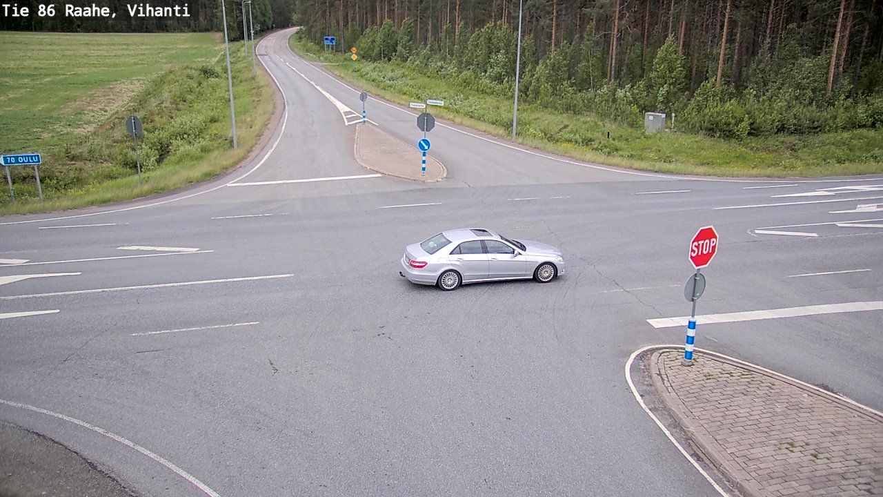 Weather Camera Image Väg 86 Raahe, Vihanti, Raahe, Pohjois-Pohjanmaa