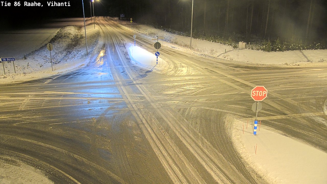 Weather Camera Image Väg 86 Raahe, Vihanti, Raahe, Pohjois-Pohjanmaa