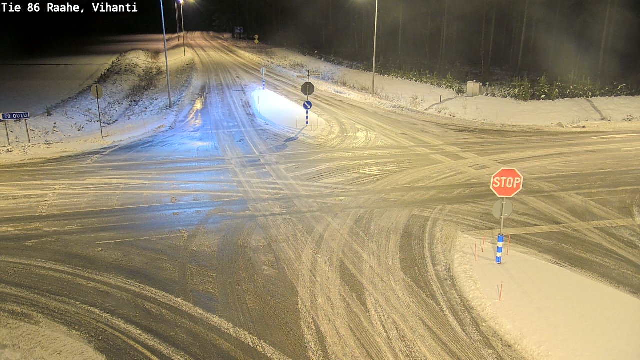Weather Camera Image Väg 86 Raahe, Vihanti, Raahe, Pohjois-Pohjanmaa