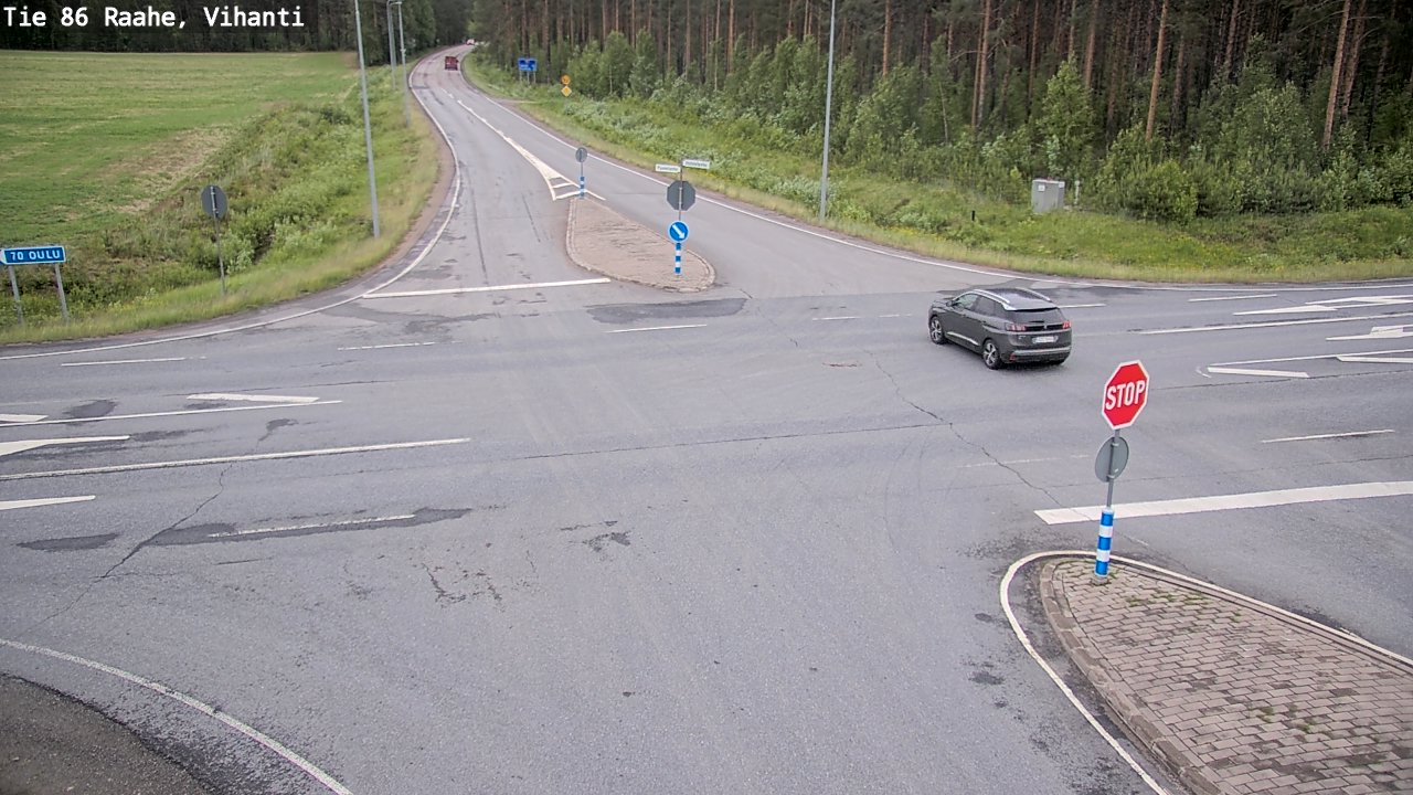 Weather Camera Image Väg 86 Raahe, Vihanti, Raahe, Pohjois-Pohjanmaa