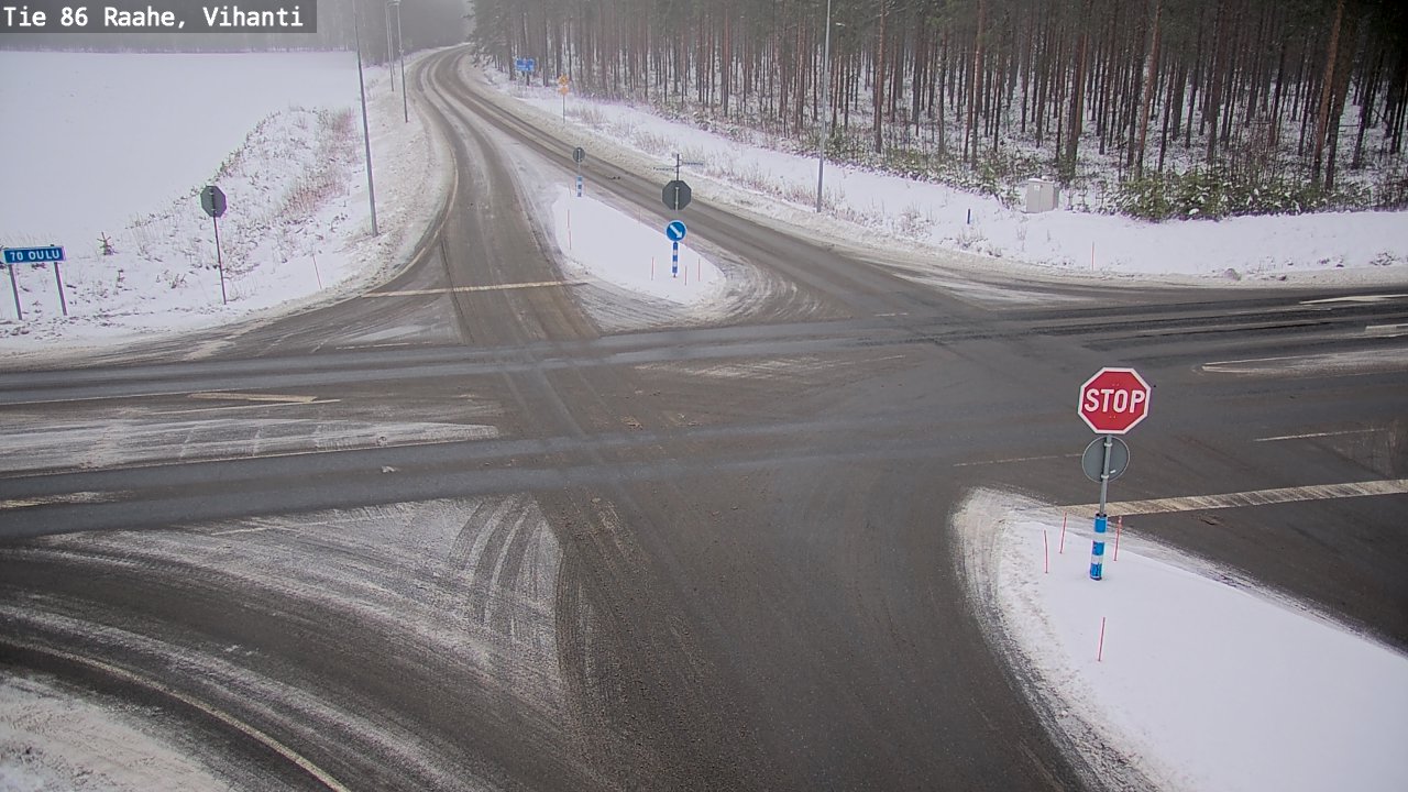 Weather Camera Image Väg 86 Raahe, Vihanti, Raahe, Pohjois-Pohjanmaa