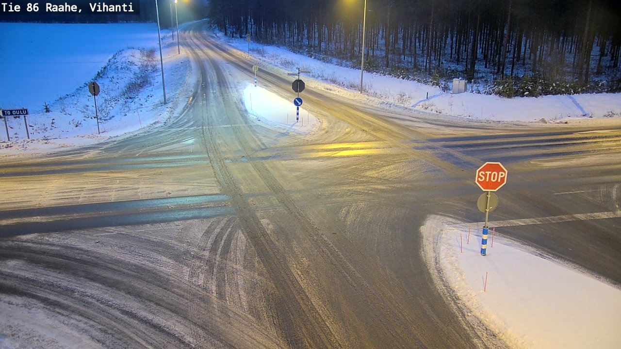 Weather Camera Image Väg 86 Raahe, Vihanti, Raahe, Pohjois-Pohjanmaa