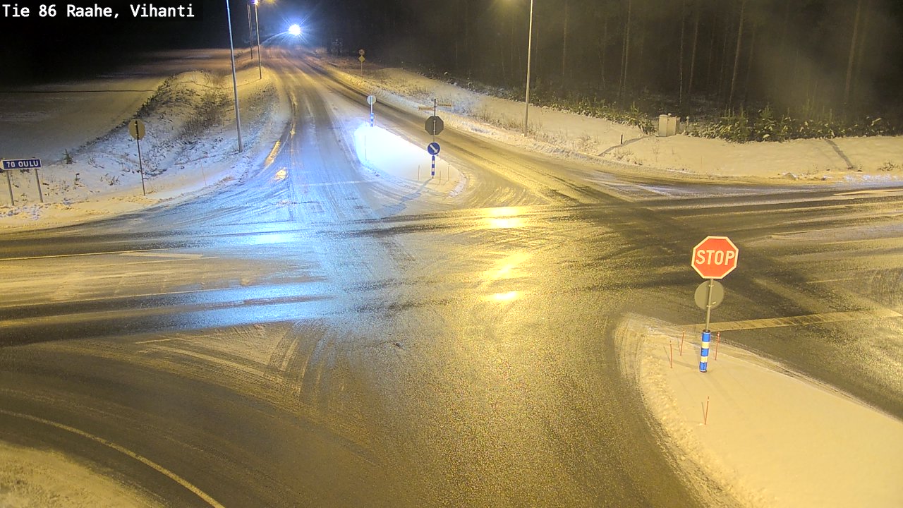 Weather Camera Image Väg 86 Raahe, Vihanti, Raahe, Pohjois-Pohjanmaa