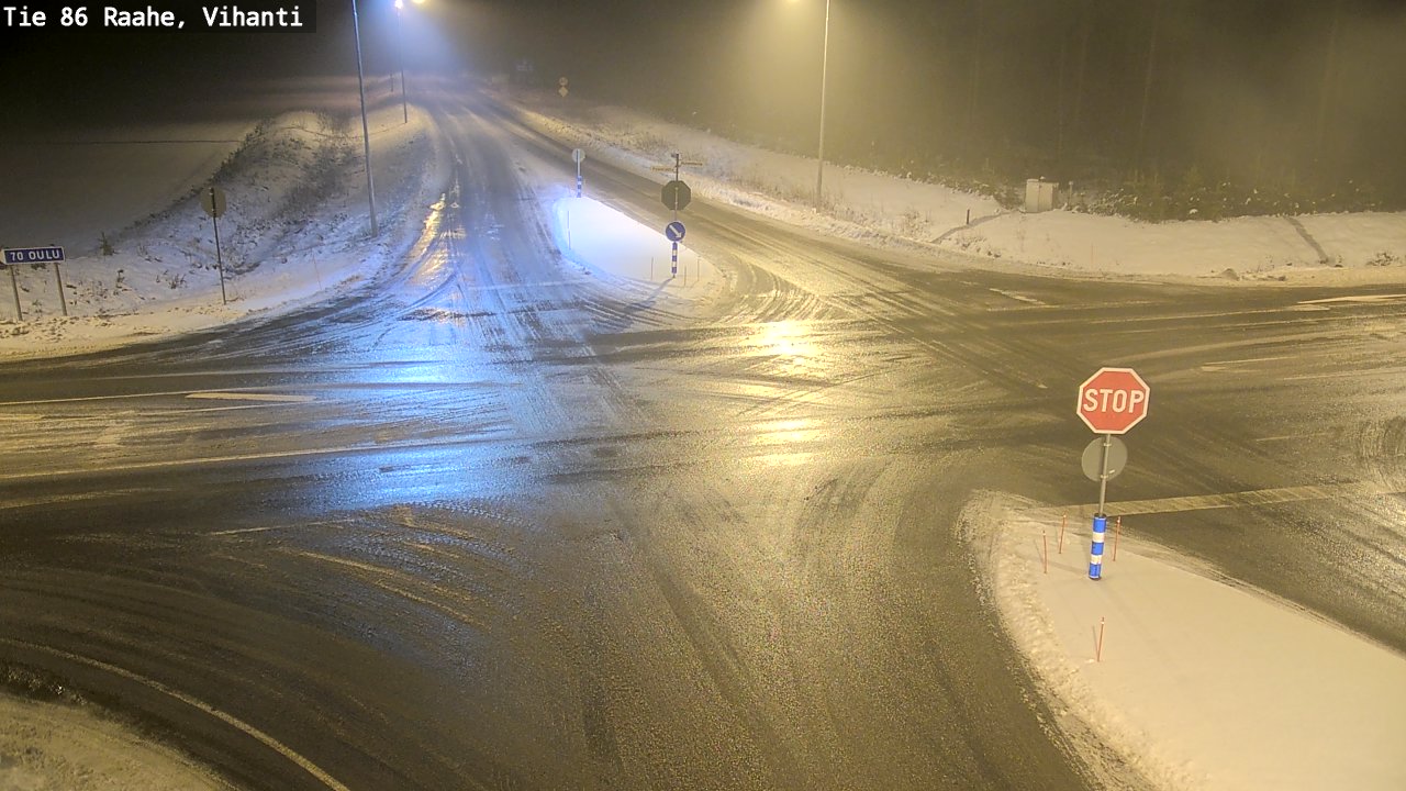 Weather Camera Image Väg 86 Raahe, Vihanti, Raahe, Pohjois-Pohjanmaa