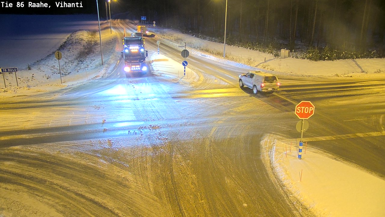 Weather Camera Image Väg 86 Raahe, Vihanti, Raahe, Pohjois-Pohjanmaa