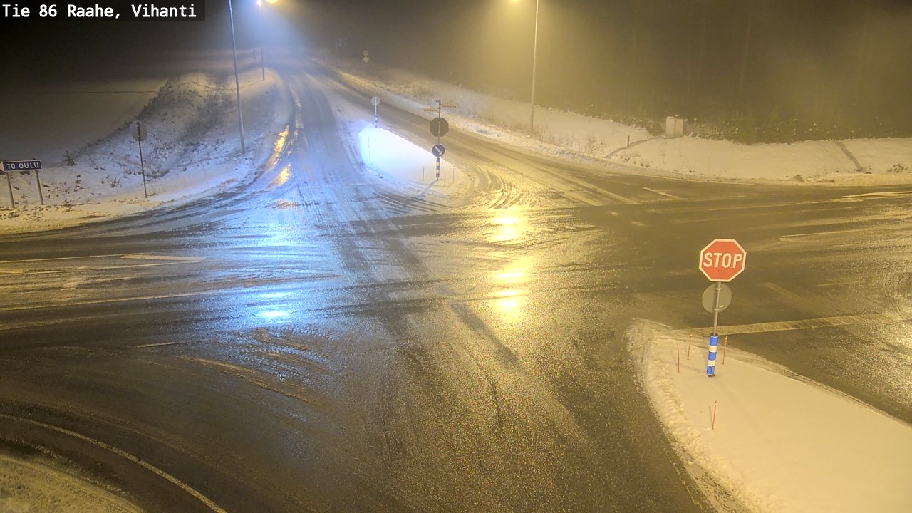 Weather Camera Image Väg 86 Raahe, Vihanti, Raahe, Pohjois-Pohjanmaa