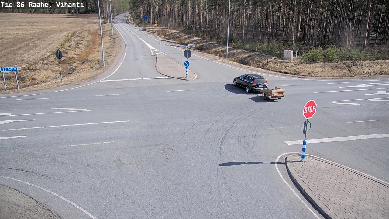 Weather Camera Image Väg 86 Raahe, Vihanti, Raahe, Pohjois-Pohjanmaa