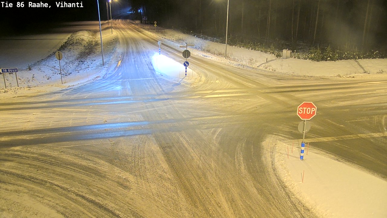 Weather Camera Image Väg 86 Raahe, Vihanti, Raahe, Pohjois-Pohjanmaa