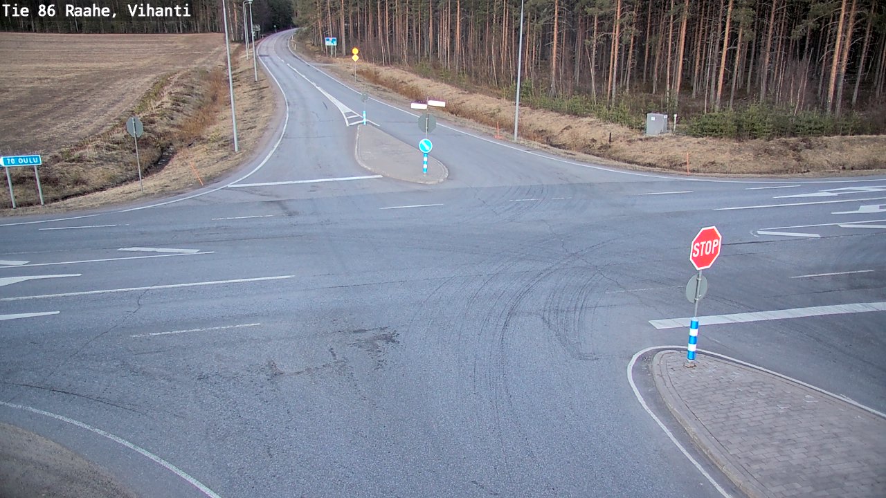 Weather Camera Image Väg 86 Raahe, Vihanti, Raahe, Pohjois-Pohjanmaa