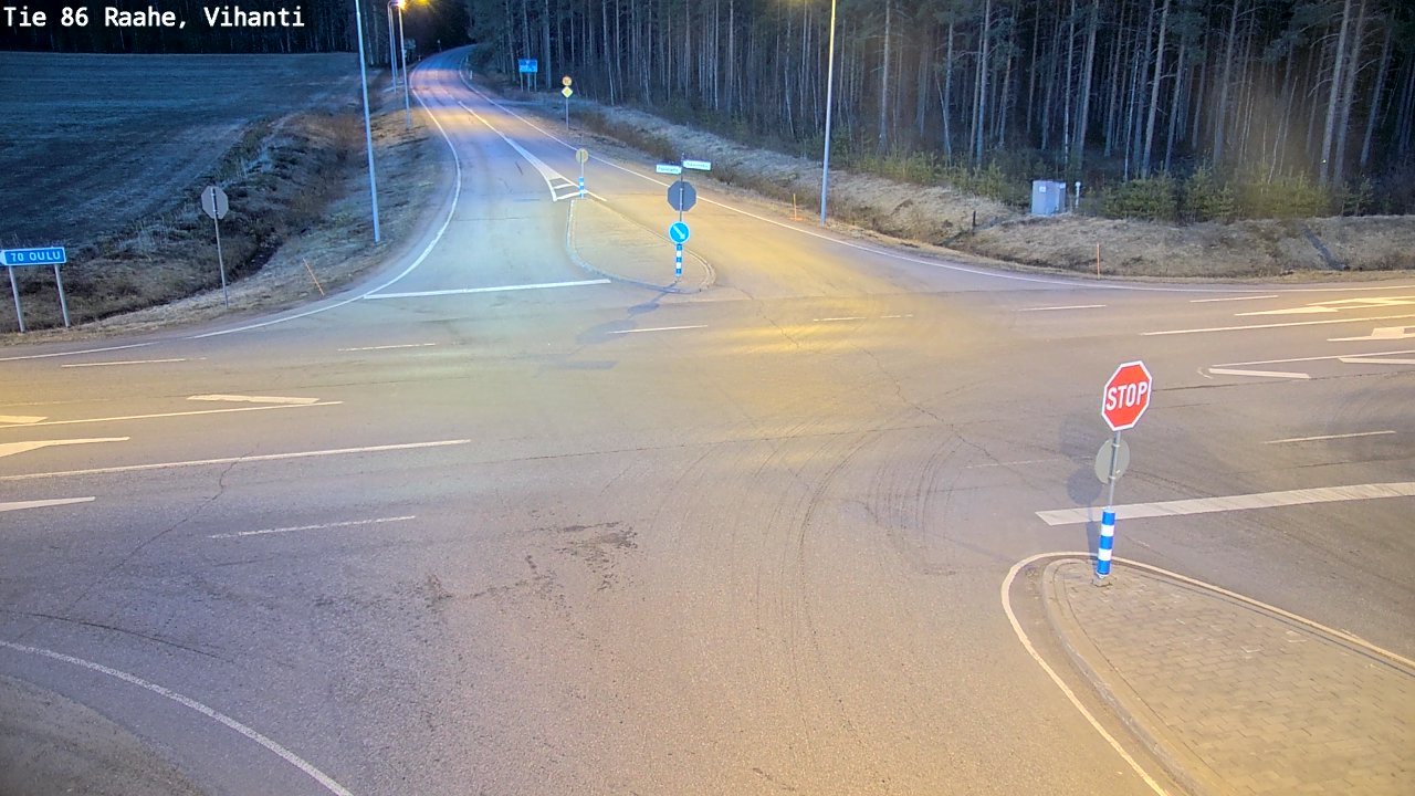 Weather Camera Image Road 86 Raahe, Vihanti, Raahe, Pohjois-Pohjanmaa