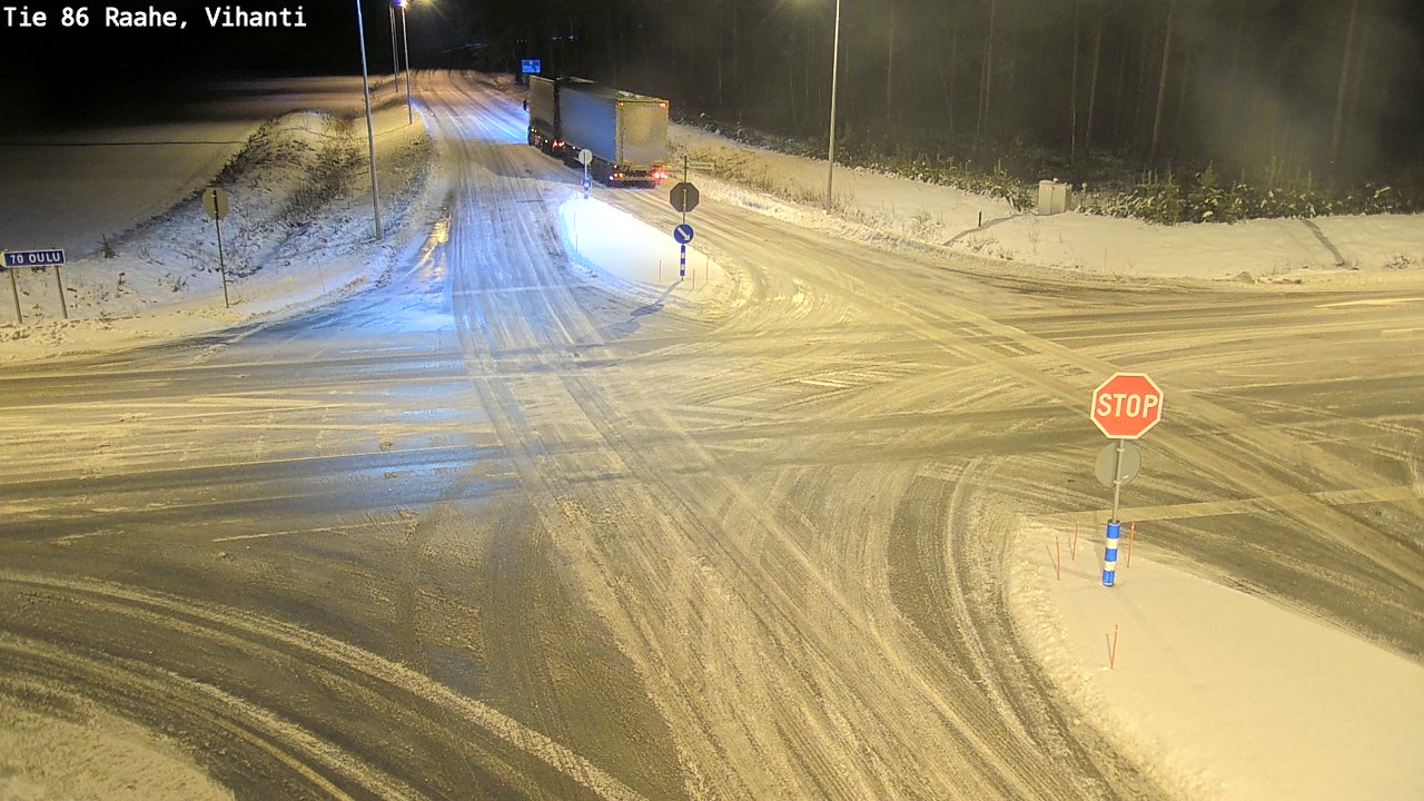 Weather Camera Image Väg 86 Raahe, Vihanti, Raahe, Pohjois-Pohjanmaa
