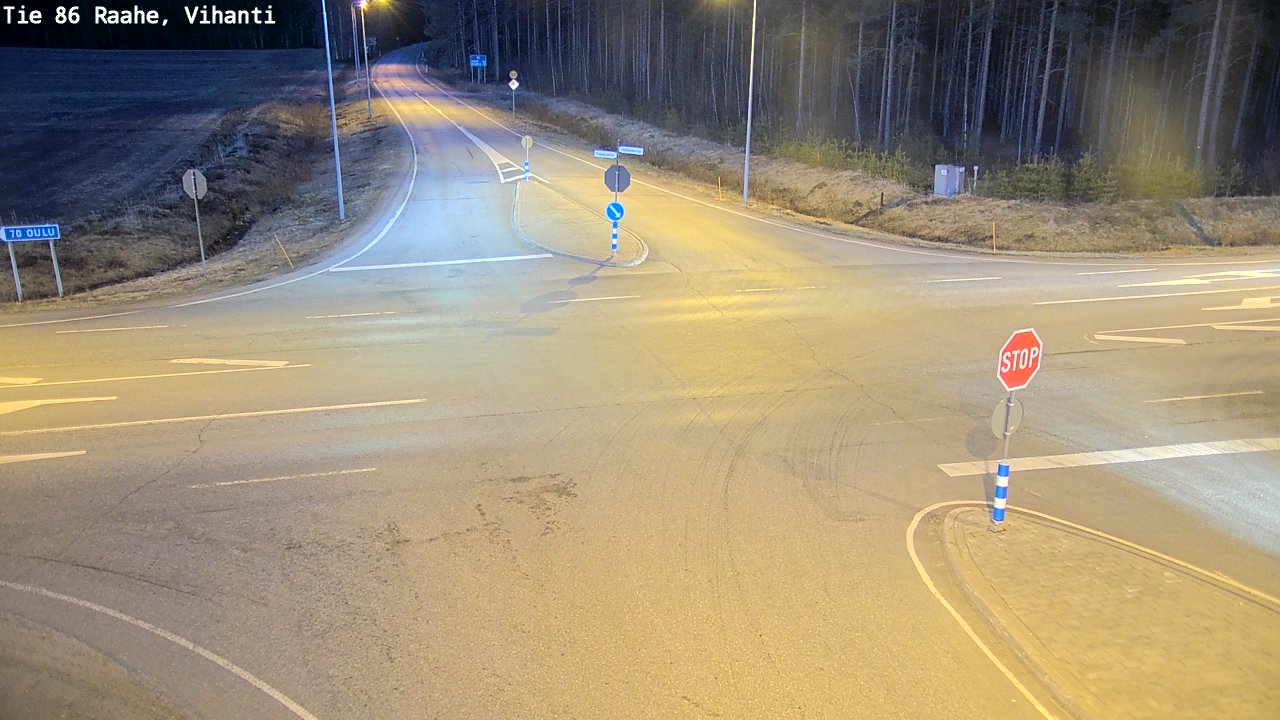 Weather Camera Image Väg 86 Raahe, Vihanti, Raahe, Pohjois-Pohjanmaa