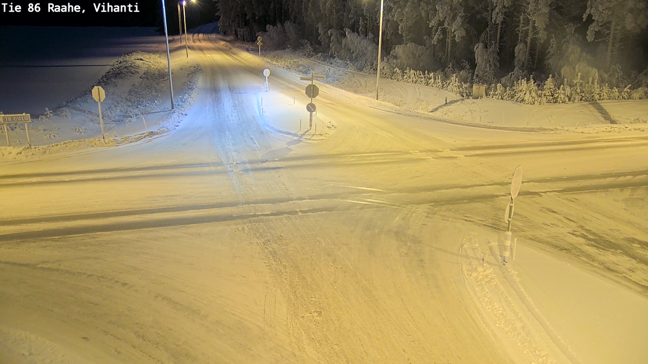Weather Camera Image Road 86 Raahe, Vihanti, Raahe, Pohjois-Pohjanmaa