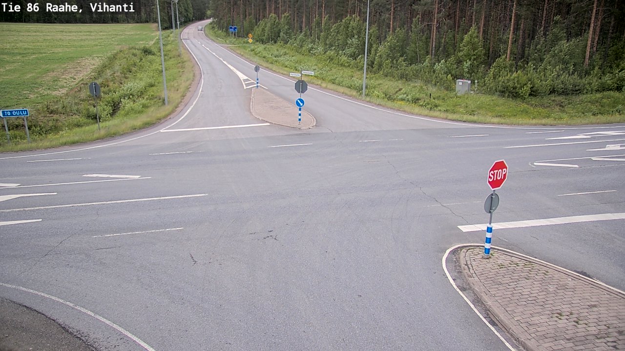 Weather Camera Image Väg 86 Raahe, Vihanti, Raahe, Pohjois-Pohjanmaa