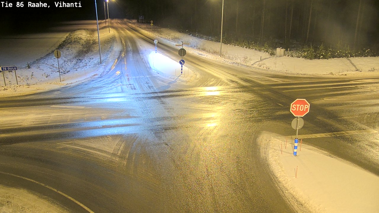 Weather Camera Image Väg 86 Raahe, Vihanti, Raahe, Pohjois-Pohjanmaa