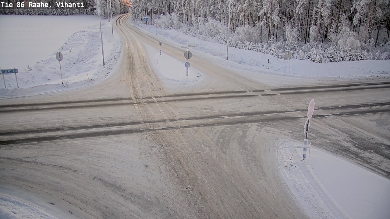 Weather Camera Image Road 86 Raahe, Vihanti, Raahe, Pohjois-Pohjanmaa