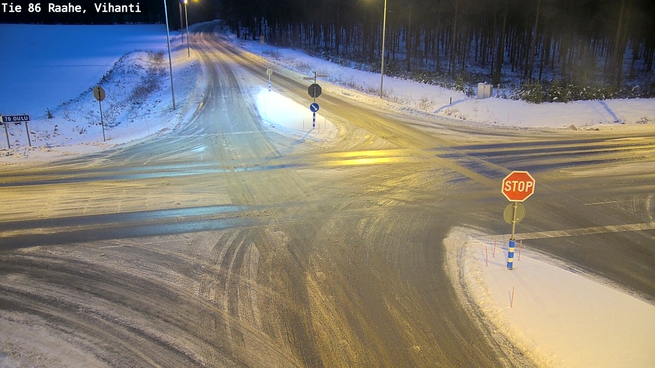 Weather Camera Image Väg 86 Raahe, Vihanti, Raahe, Pohjois-Pohjanmaa