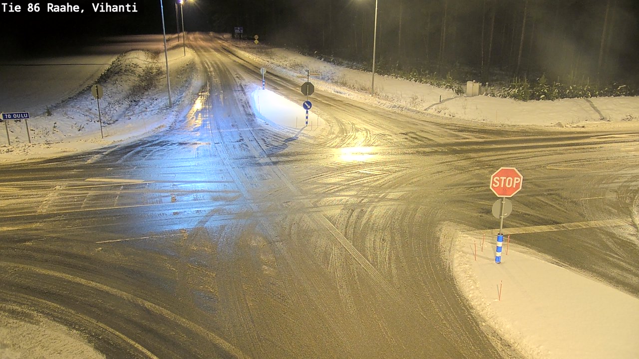 Weather Camera Image Väg 86 Raahe, Vihanti, Raahe, Pohjois-Pohjanmaa