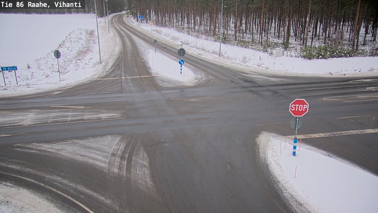 Weather Camera Image Väg 86 Raahe, Vihanti, Raahe, Pohjois-Pohjanmaa